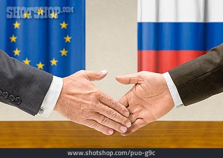 
                Politik, Handschlag, Eu, Russland                   