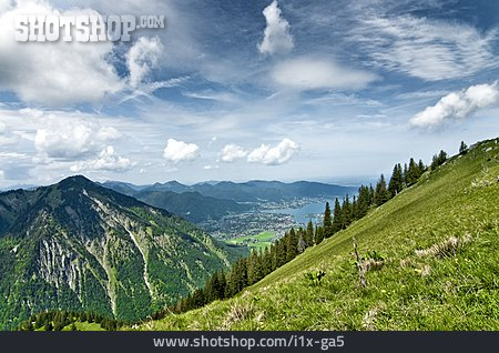 
                Berge, Alpen, Tal, Tegernsee                   