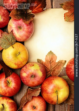 
                Apfel, Herbstlaub, Erntezeit, Herbstblatt                   