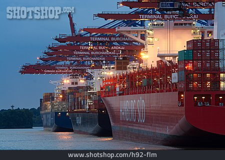 
                Handel, Containerschiff, Burchardkai                   
