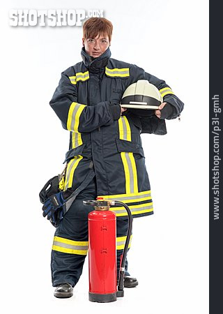 
                Feuerwehr, Brandbekämpfung, Feuerwehrfrau                   