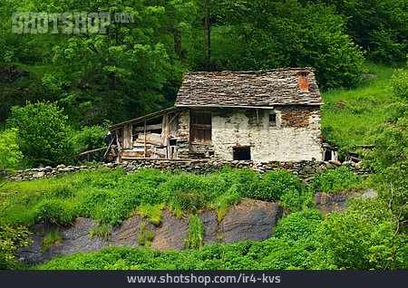 
                Ruine, Hütte, Italien                   