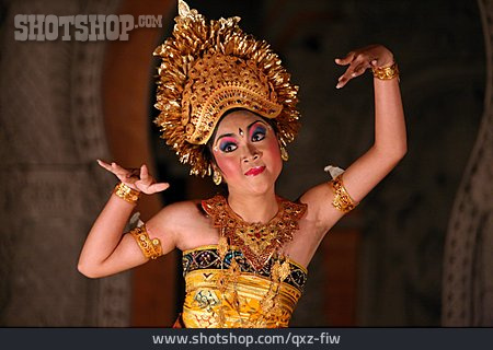 
                Traditionell, Tänzerin, Bali                   