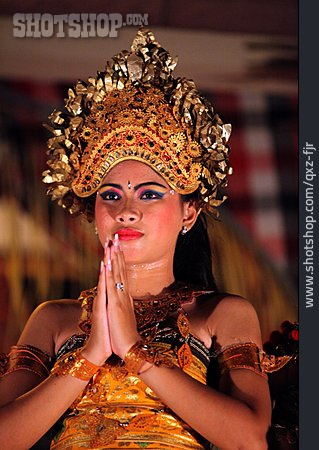 
                Traditionell, Tänzerin, Bali                   