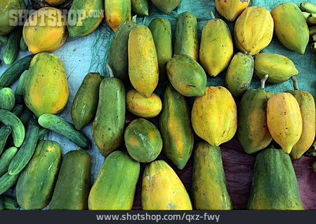 
                Früchte, Obststand, Papaya                   