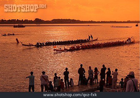 
                Ruderboot, Wettrennen, Mekong                   