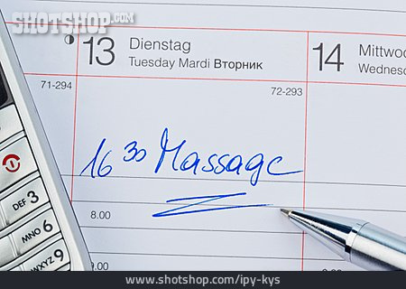 
                Massage, Kalendereintrag                   