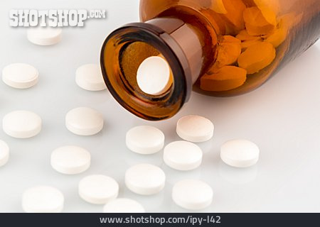 
                Medikament, Tablette, Arzneiflasche                   