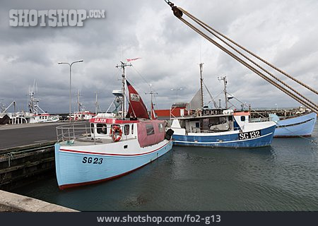 
                Hafen, Fischerboot, Rudkøbing                   