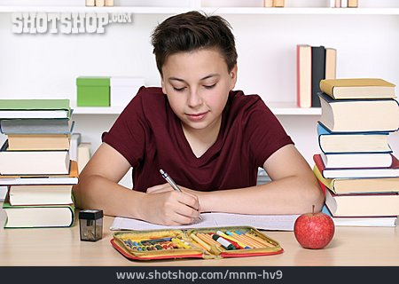 
                Schreiben, Lernen, Schüler, Hausaufgaben                   