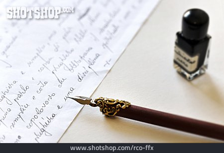 
                Brief, Schreibfeder                   