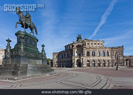 
                Oper, Dresden, Reiterstandbild, Semperoper, Altmarkt                   