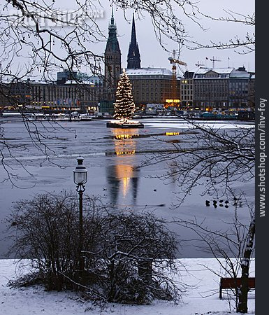 
                Weihnachtszeit, Hamburg, Binnenalster                   