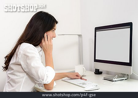 
                Geschäftsfrau, Büro & Office, Computer                   