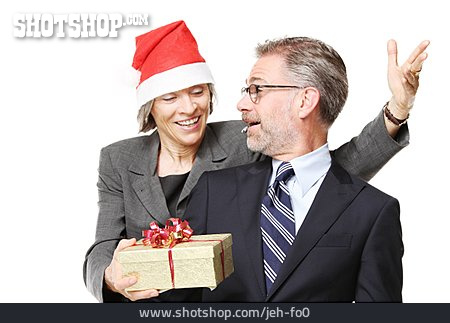 
                Geschäftsmann, überraschung, Bescherung, Weihnachtlich                   