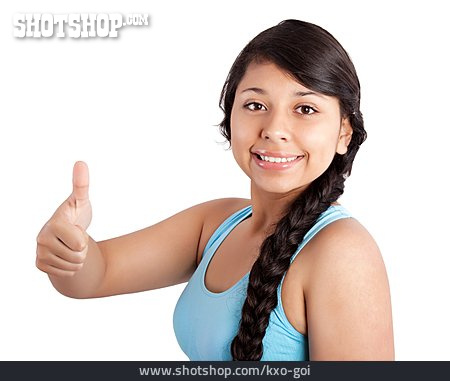 
                Teenager, Girl, Thumbs Up                   