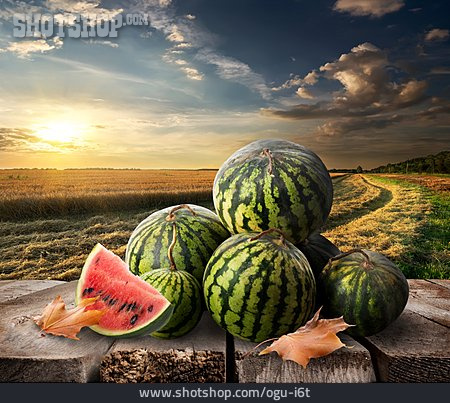 
                Sonnenuntergang, Wassermelone                   