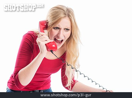 
                Wütend, Schreien, Streit, Telefongespräch                   