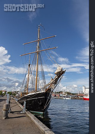 
                Hafen, Segelschiff, Zweimaster, Svendborg                   
