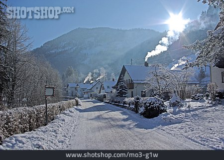 
                Winter, Ortschaft, Lunz Am See                   