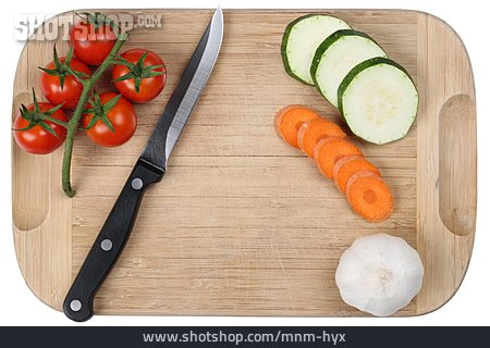 
                Gemüse, Zutaten, Schneidbrett                   