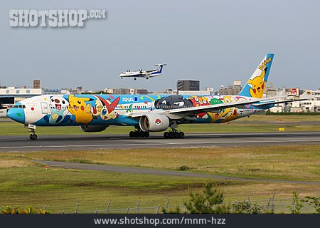 
                Flugzeug, Flughafen, Boeing 777, All Nippon Airways                   