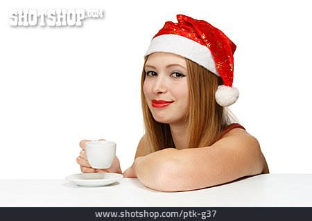 
                Kaffeepause, Weihnachtsfrau                   