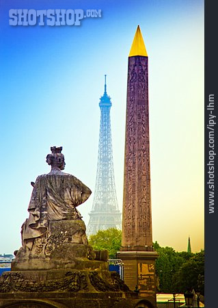 
                Wahrzeichen, Paris, Place De La Concorde, Obelisk Von Luxor                   