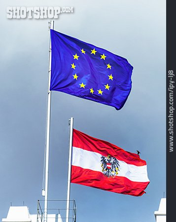 
                Fahne, österreich, Europafahne, Nationalflagge, Eu                   