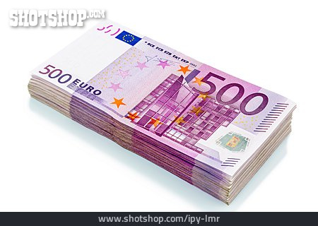 
                Geld, Euro, Geldstapel, 500                   