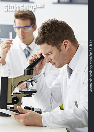 
                Mikroskopieren, Wissenschaftler, Laborant                   