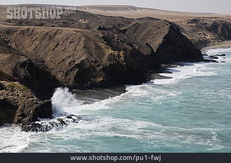 
                Steilküste, Felsenküste, Fuerteventura, La Pared                   