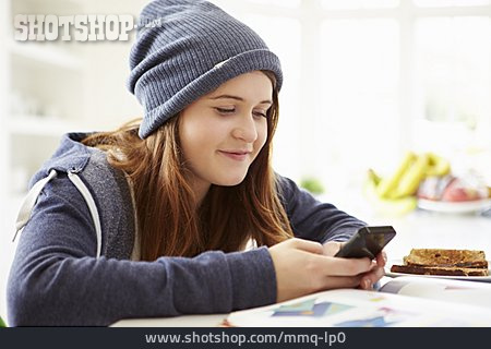 
                Girl, Teenager, Mobile, Chatting                   