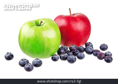 
                Obst, Apfel, Heidelbeere                   