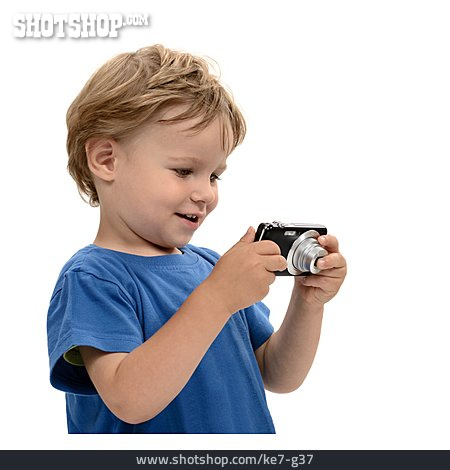
                Junge, Fotoapparat, Digitalkamera                   