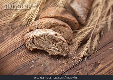 
                Brot, Backwaren, Brotscheibe, Weizenähre                   