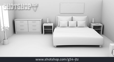 
                Schlafzimmer, 3d-rendering                   