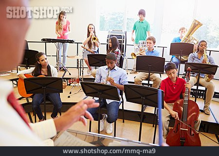 
                Schüler, Orchester, Musikunterricht                   