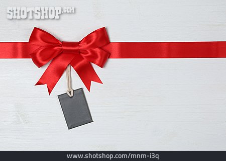 
                Geschenkband, Rote Schleife, Kärtchen                   