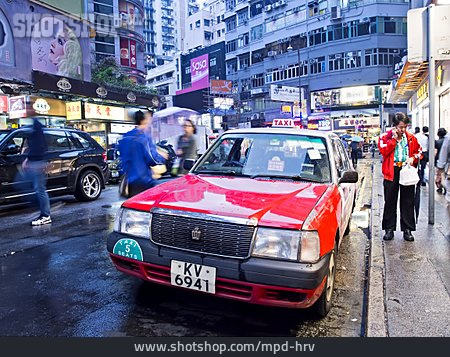 
                Städtisches Leben, Hongkong, Taxi, Kowloon                   