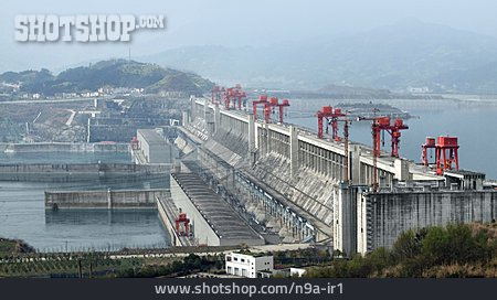 
                China, Wasserkraftwerk, Jangtse                   