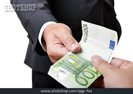 
                Bestechungsgeld, Bestechung, Bezahlen, 100 Euro                   