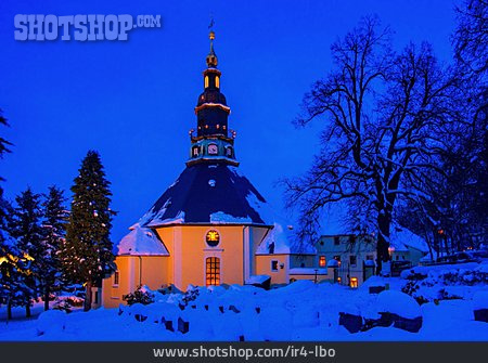 
                Winter, Kirche, Seiffen                   