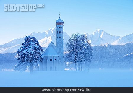 
                Winterlandschaft, Kapelle, Schwangau, St. Coloman                   