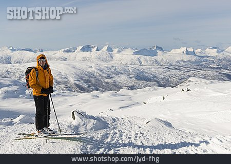 
                Wintersport, Skitour, Skifahrer, Skibergsteigen                   