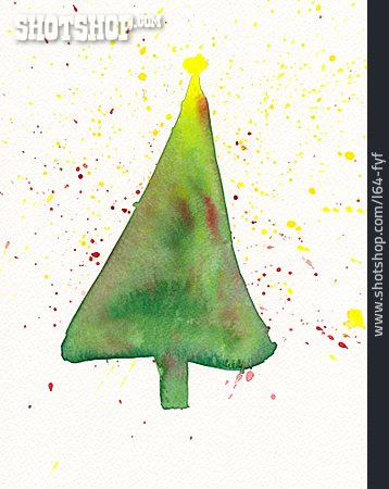 
                Illustration, Tannenbaum, Weihnachtsbaum                   