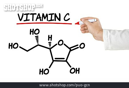 
                Vitamin C, Strukturformel                   
