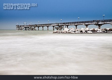 
                Winter, Ostsee, Seebrücke, Darß                   