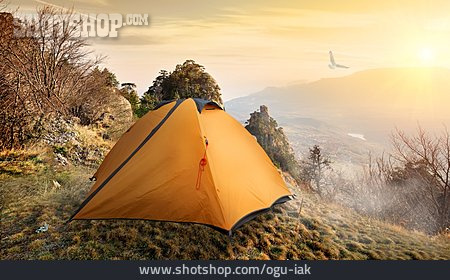 
                Gebirge, Zelt, Camping, Krim                   