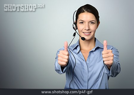 
                Frau, Headset, Callcenter, Kundenberatung                   